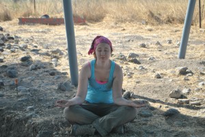 UE Alumna Morgan meditates in Area S